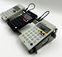 Pocket Operator Triple Rack including two 90-degree Cables! holds any three Teenage Engineering PO models
