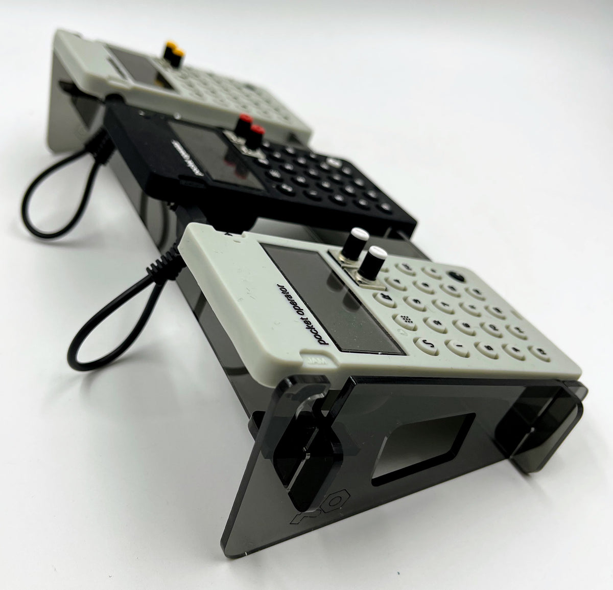 Pocket Operator Triple Rack including two 90-degree Cables! holds any ...