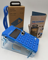 Teenage Engineering Mega Man Pocket Operator Bundle - FREE CUSTOM STAND with PO-128 and Blue Case