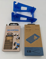 Teenage Engineering Mega Man Pocket Operator Bundle - FREE CUSTOM STAND with PO-128 and Blue Case